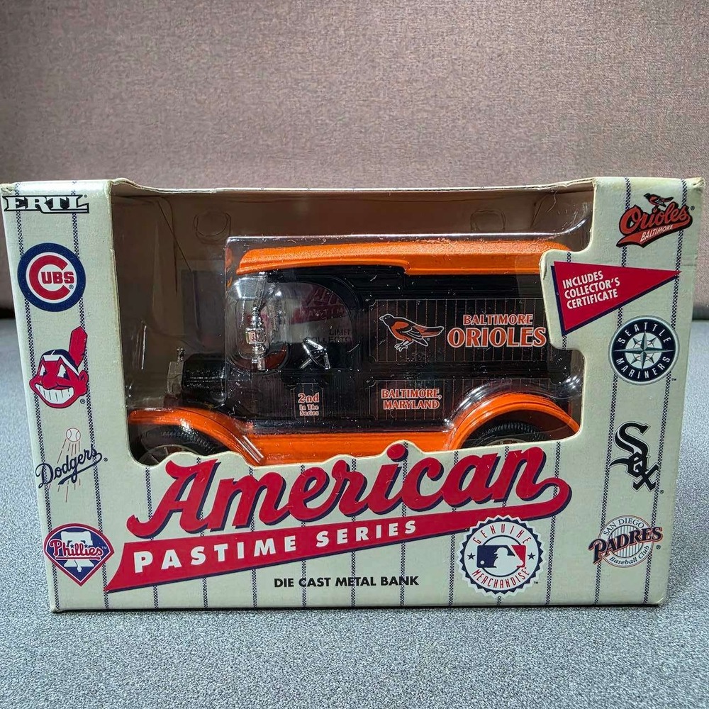 Ertl Baltimore Orioles Die Cast Metal Bank American Pastime Series Orange New